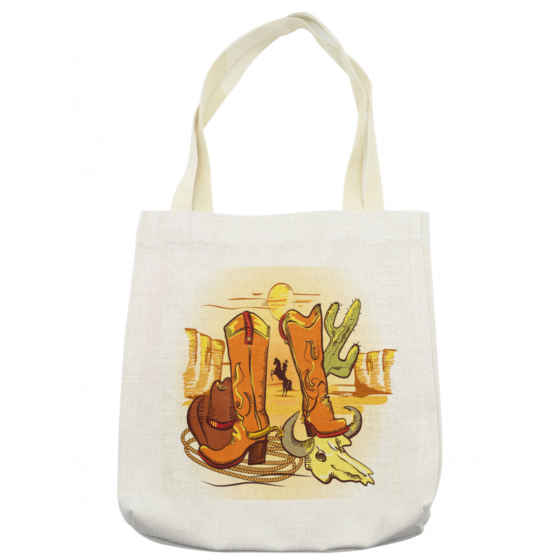 Old Wild Cowboys Rope Tote Bag