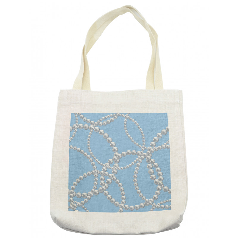 Pearl Necklace Bracelet Tote Bag