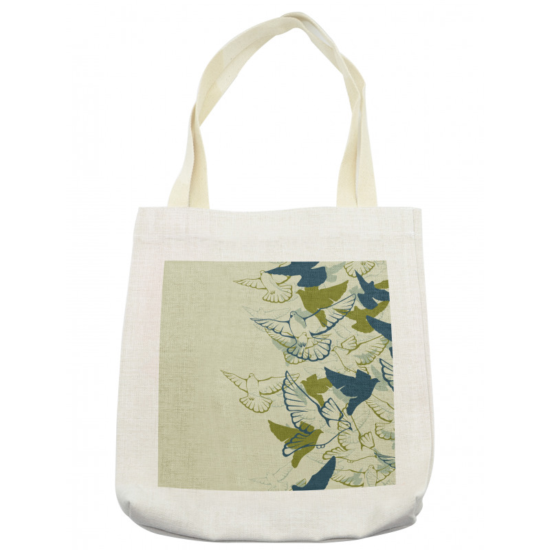 Flock of Flying Pigeons Tote Bag