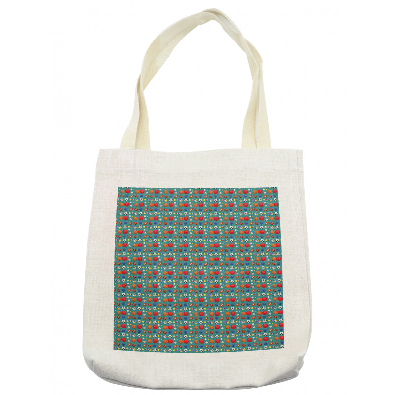 Colorful Various Balls Design Tote Bag