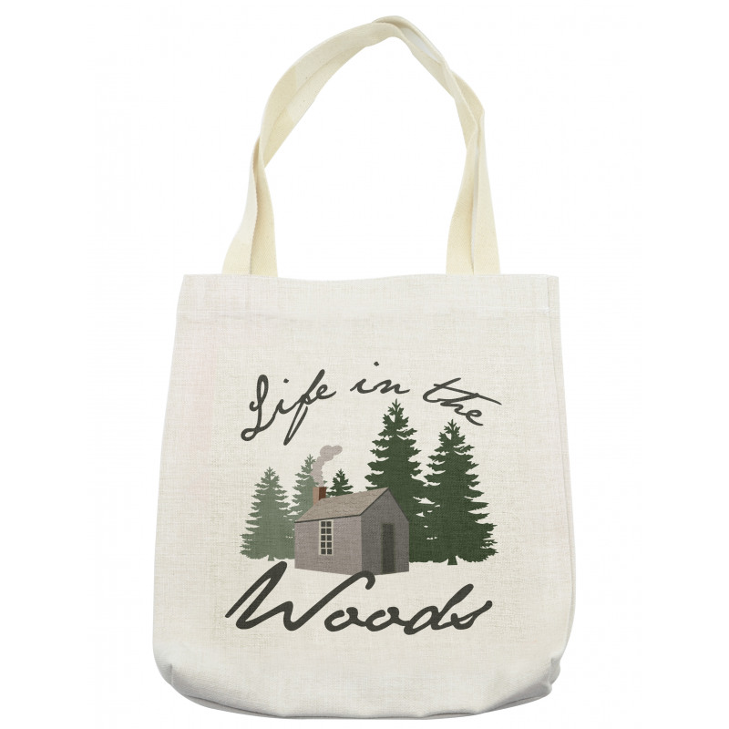 Rustic Lodge in Forest Tote Bag