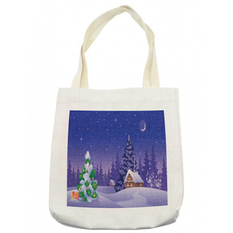 Cabin Covered with Snow Tote Bag