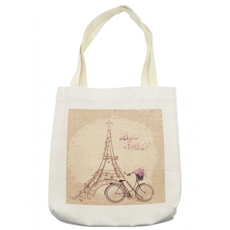 French Eiffel Tower Tote Bag