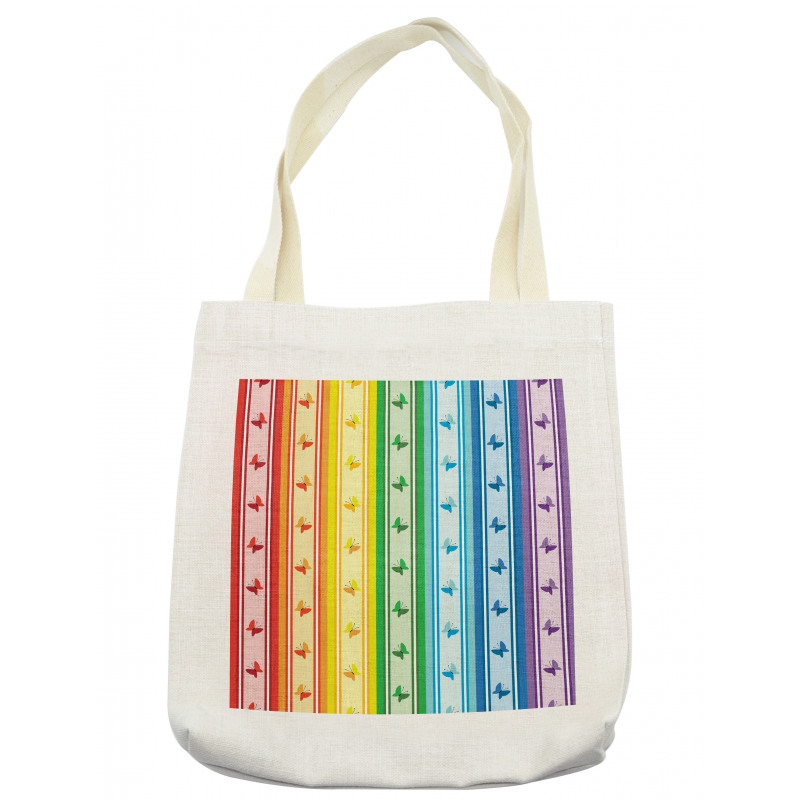 Stripe Rainbow Pattern Tote Bag
