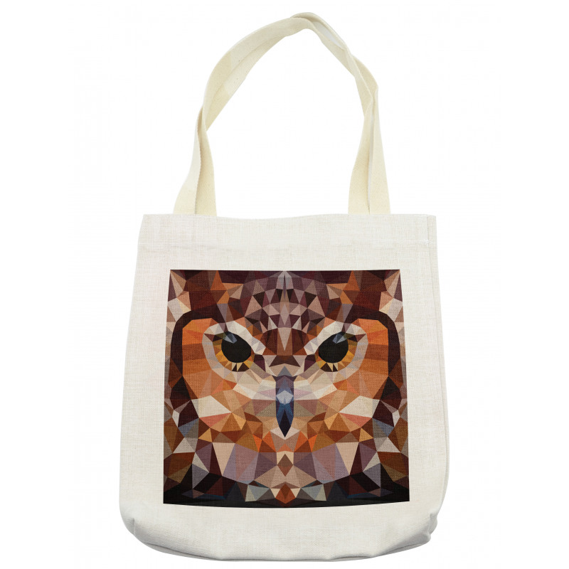 Geometric Mosaic Owl Art Tote Bag