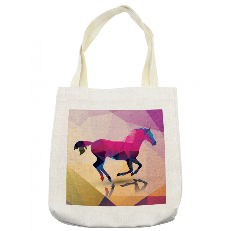 Geometric Horse Animal Tote Bag