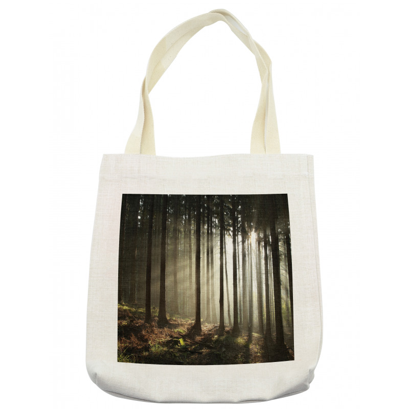 Morning Forest Scenery Tote Bag