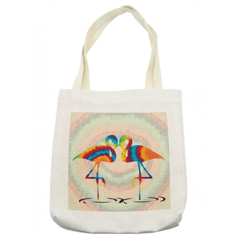 Valentines Funky Birds Tote Bag