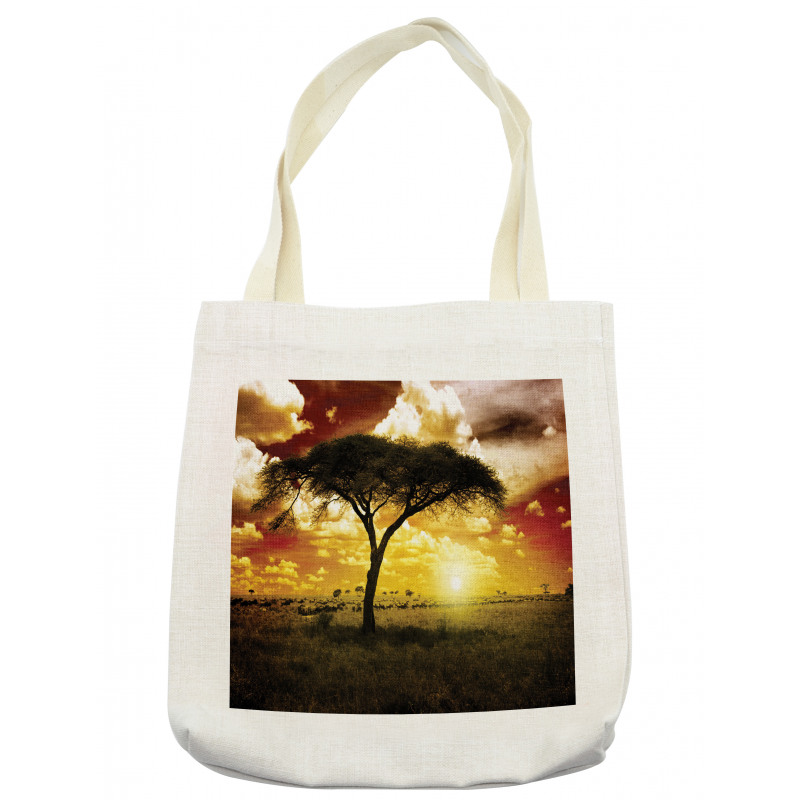 Sunset in Safari Animal Tote Bag