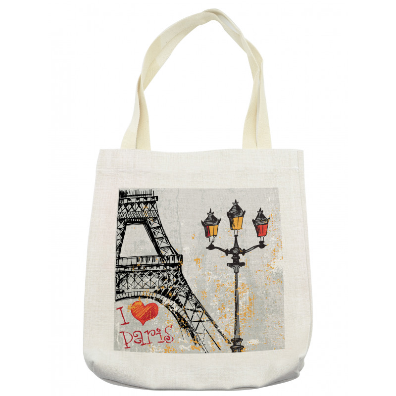 Grunge Eiffel Europe Tote Bag