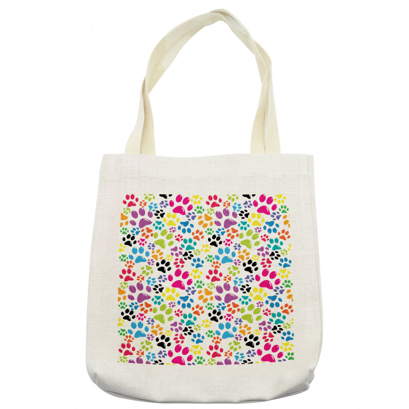 Cartoon Dog Paw Traces Tote Bag