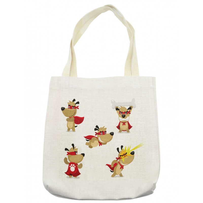 Superhero Puppy with Paw Tote Bag