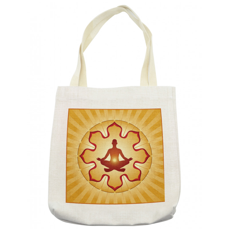 Lotus Balance Striped Tote Bag