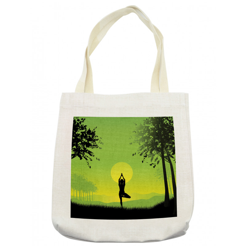 Sunset Sky in Forest Tote Bag