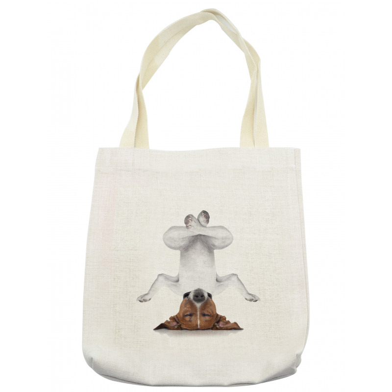 Dog Upside down Relax Tote Bag