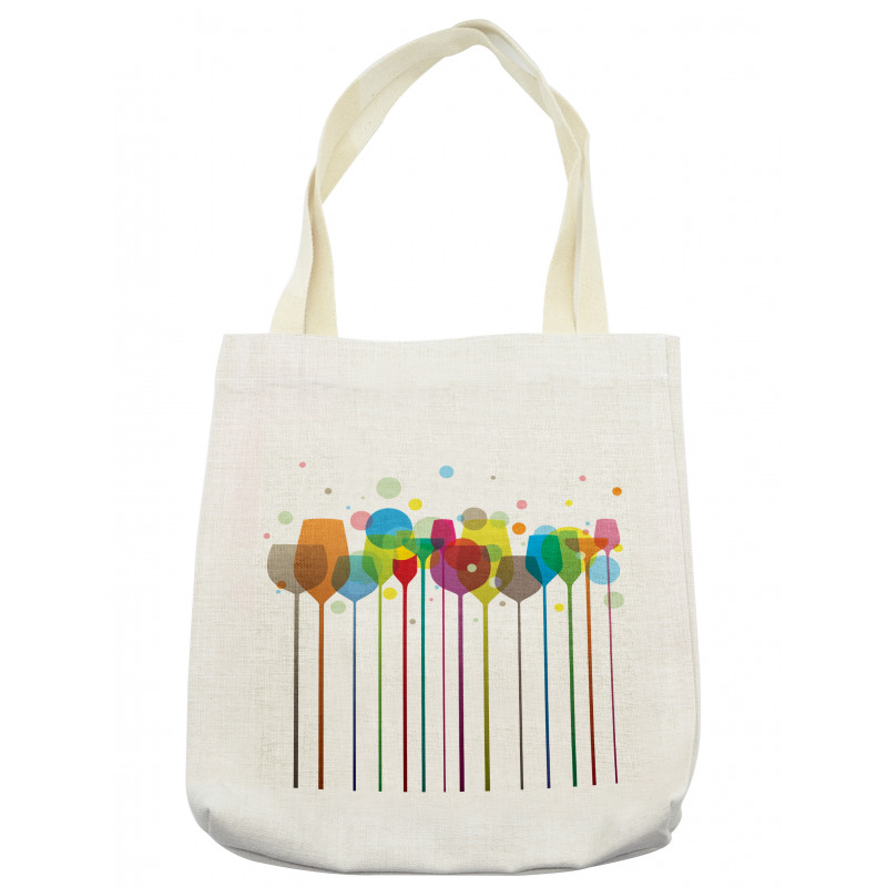 Wine Colorful Glasses Tote Bag