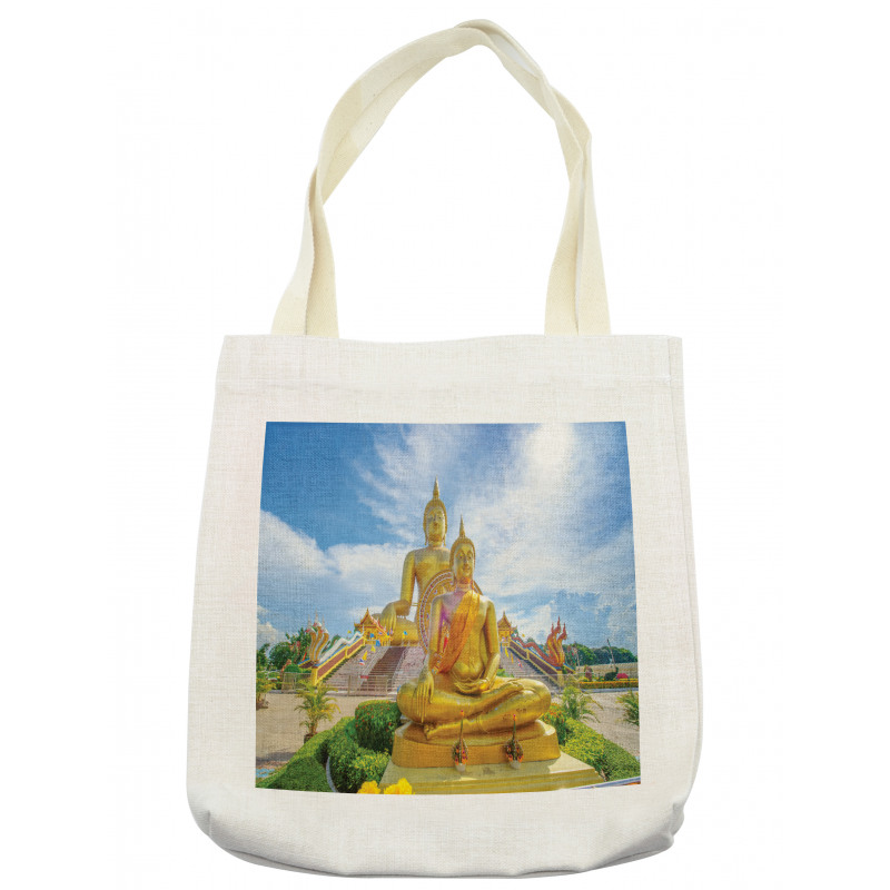 Mediate Statue Building Tote Bag