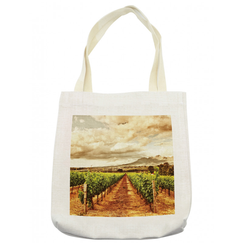 Cloudy Vineyard in Fall Tote Bag