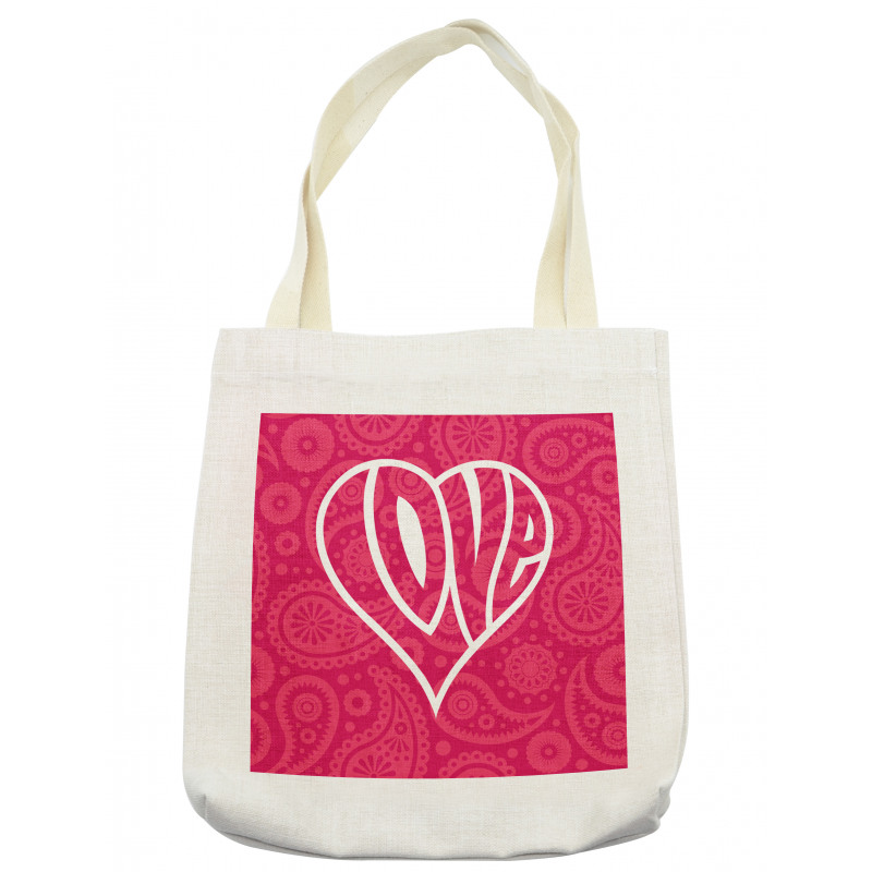 Retro Big Heart Tote Bag