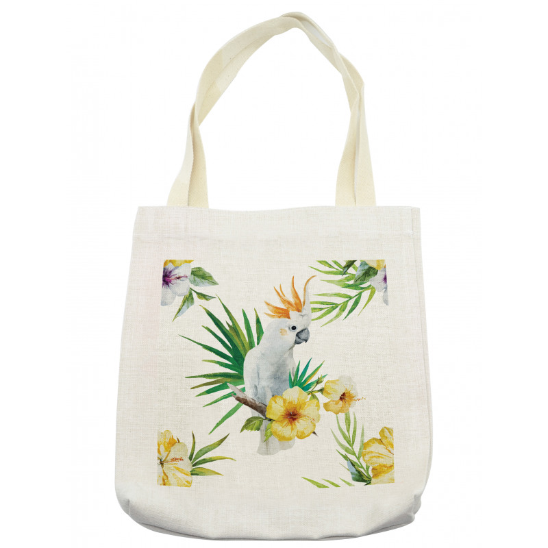 Hibiscus with Wild Birds Tote Bag