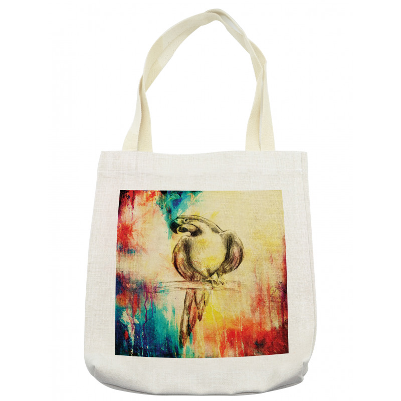 Vintage Grunge Parrot Tote Bag