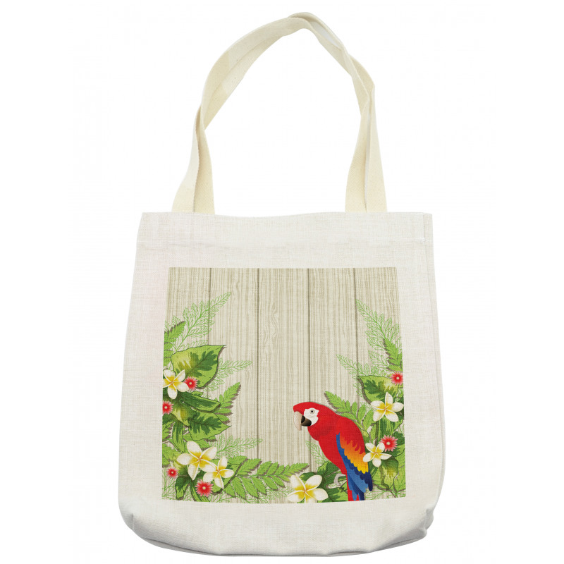 Flowers Parrot Tote Bag