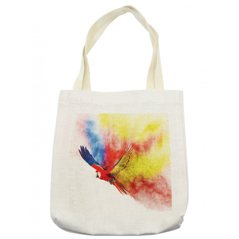 Parrot with Feathers Tote Bag