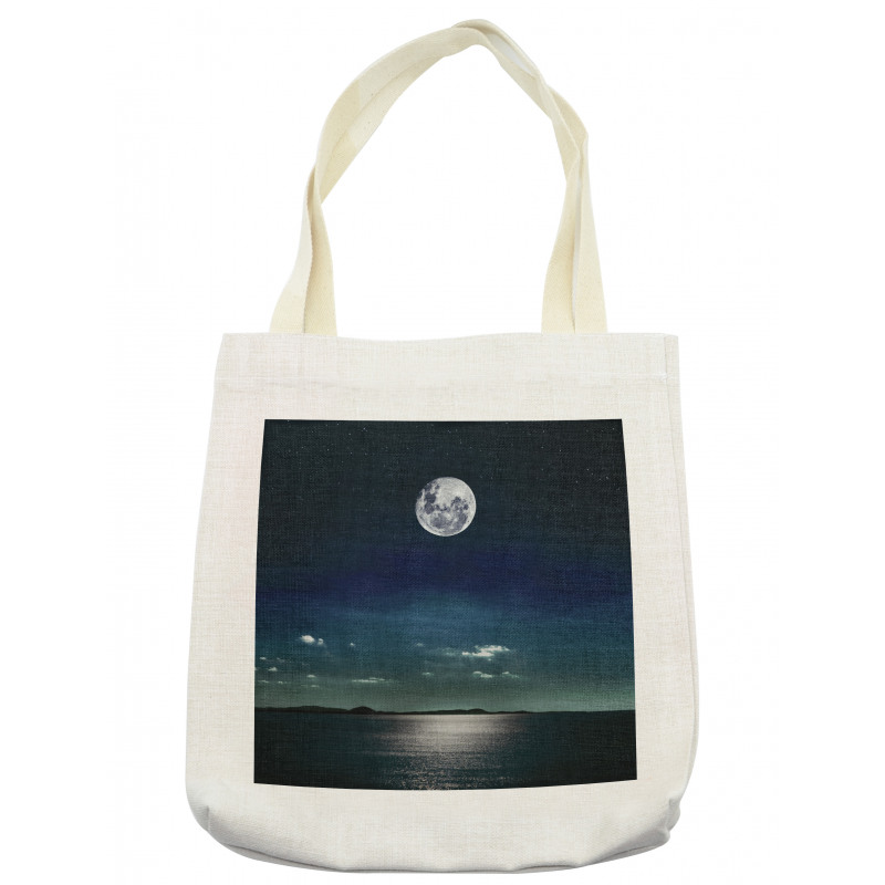 Full Moon in the Sea Tote Bag