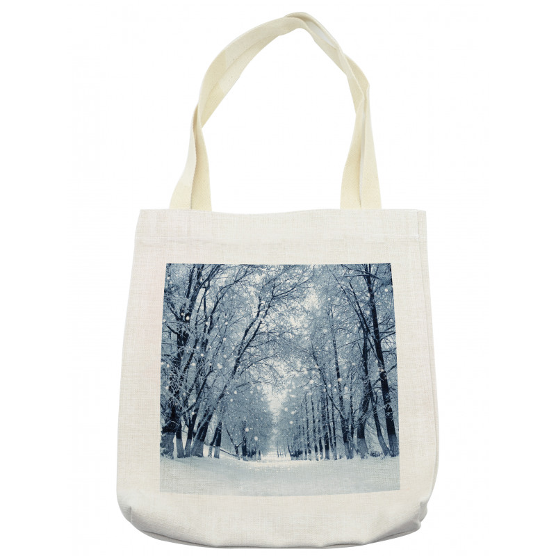 Wildlife Snowy Trees Tote Bag