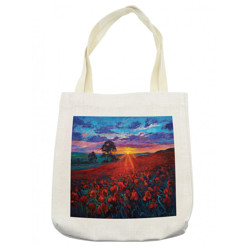 Poppy Flower Garden Tote Bag