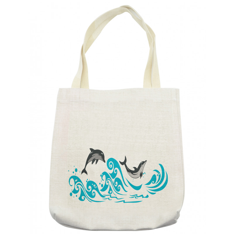 Big Fish Mammal Waves Art Tote Bag