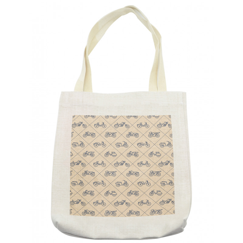 Geometric Motorcycles Tote Bag