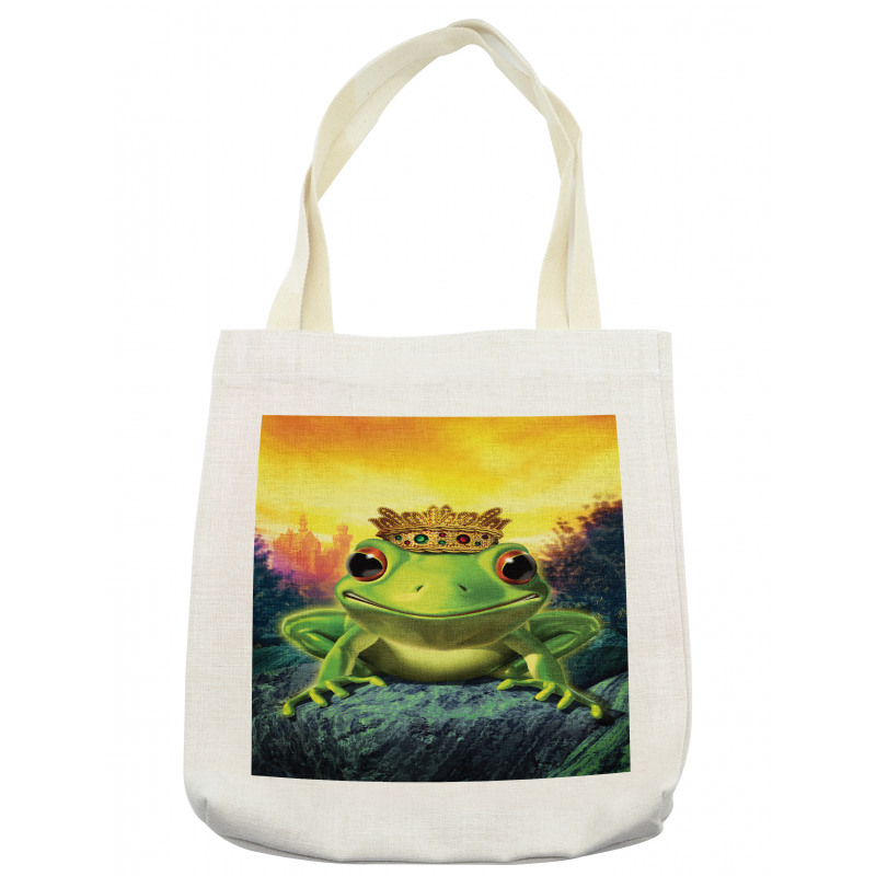 Frog Prince with Crown Tote Bag