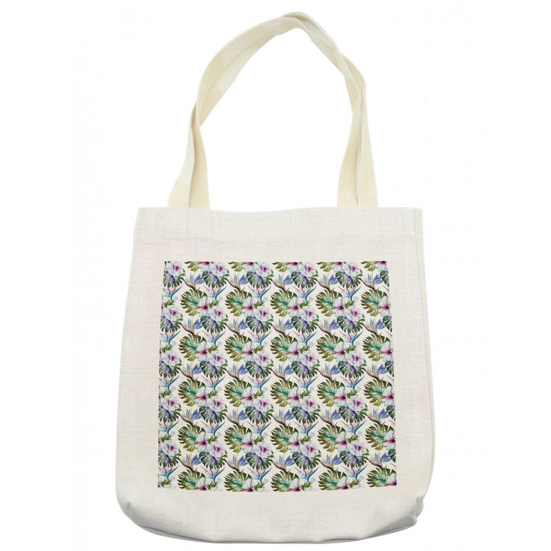 Colorful Exotic Flowers Art Tote Bag