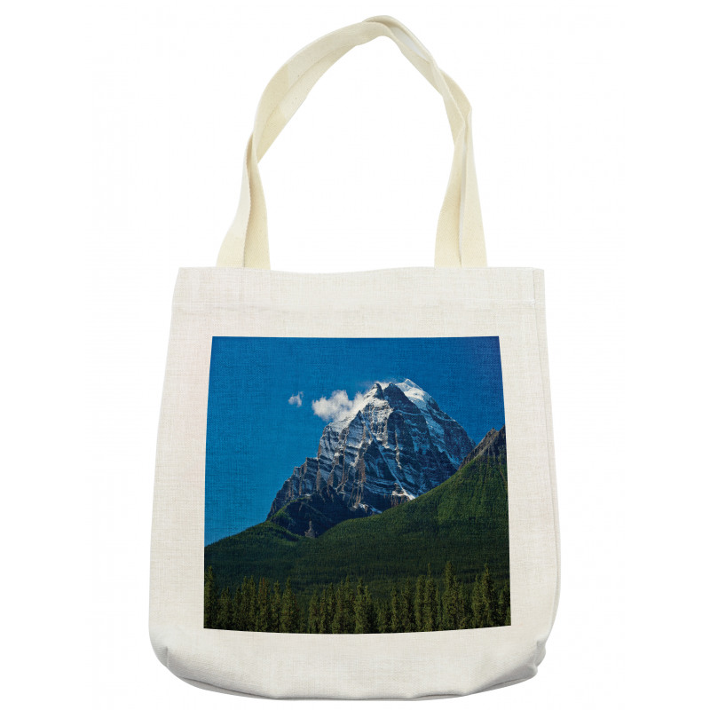 Snowy Peaks Trees Park Tote Bag