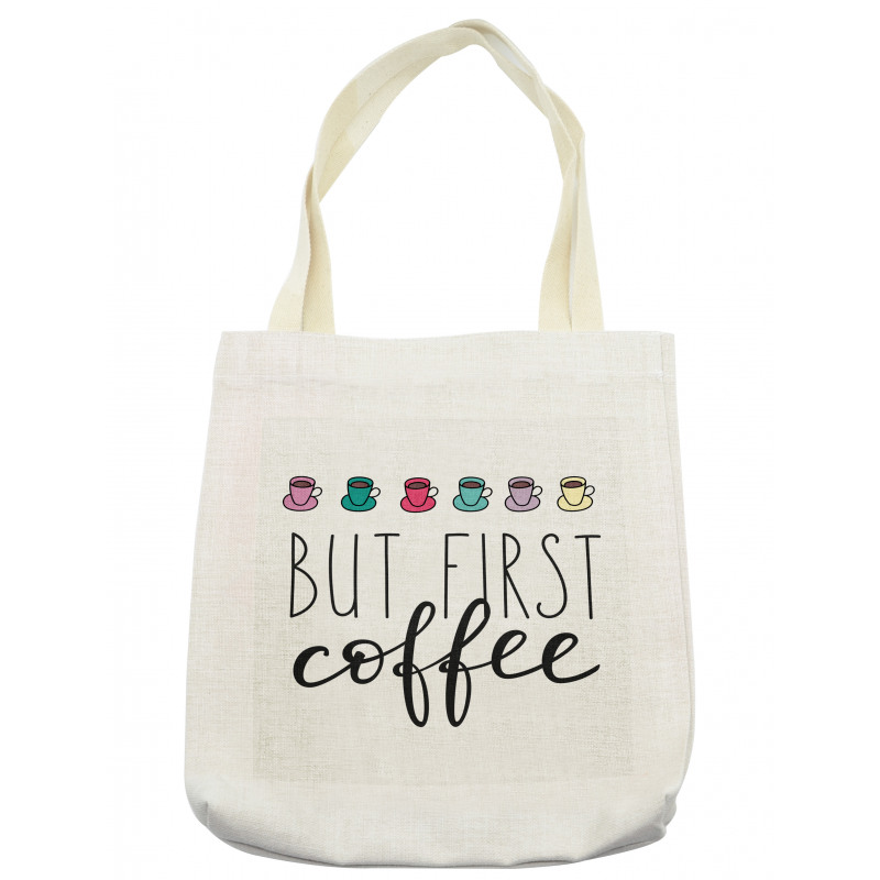 Wording Tiny Cups Tote Bag