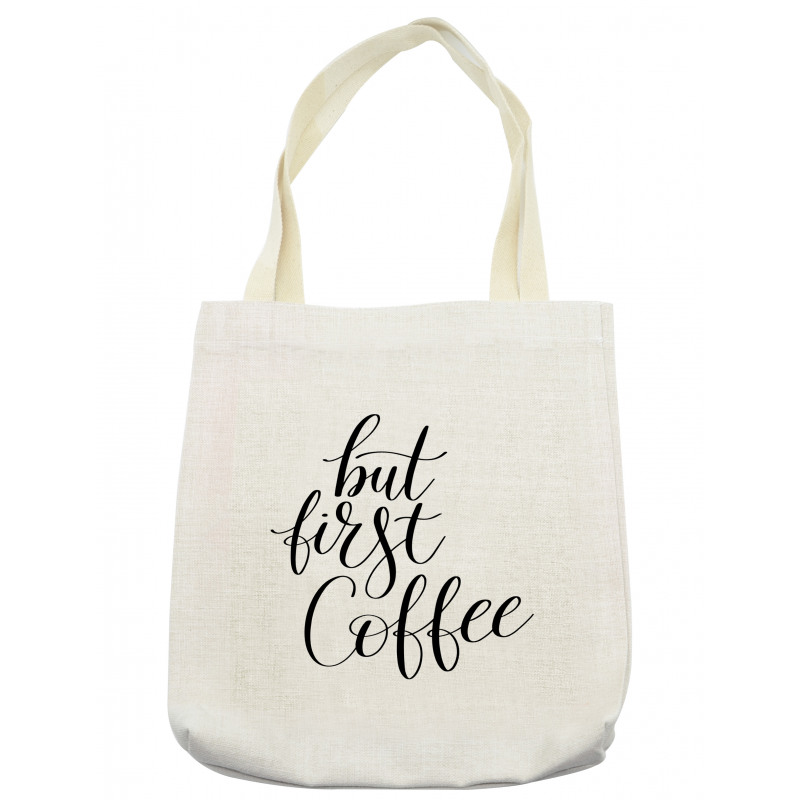 Morning Theme Text Tote Bag