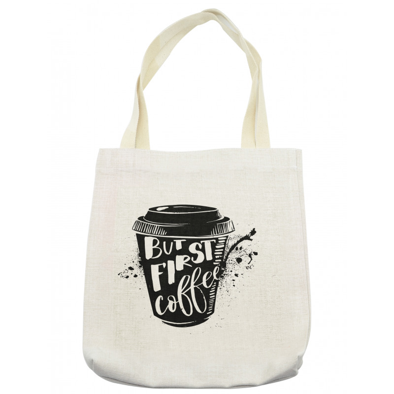 Black White Cup Tote Bag