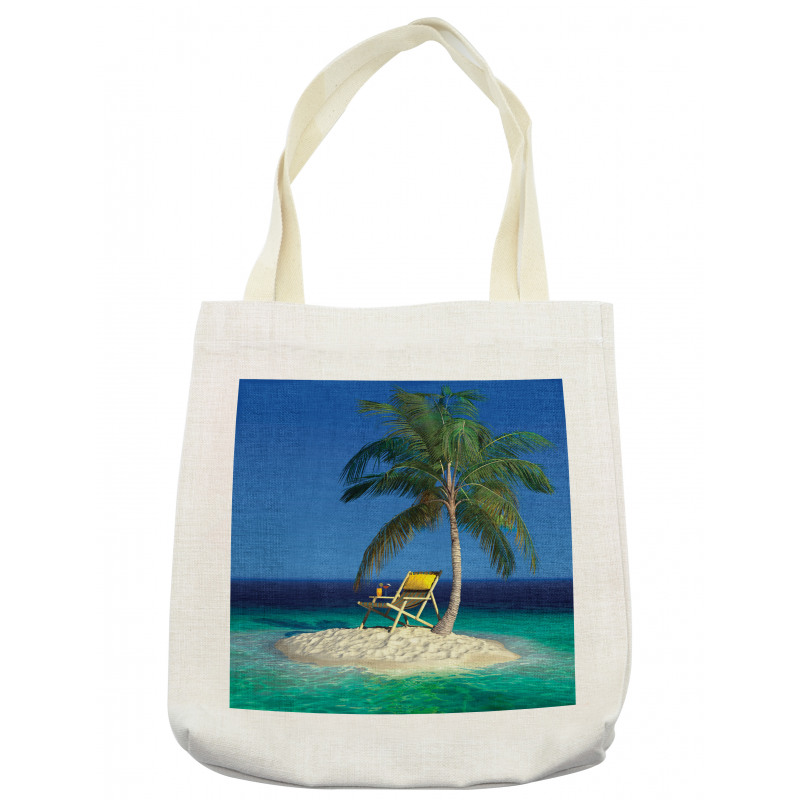 Chair Under a Palm Tree Tote Bag