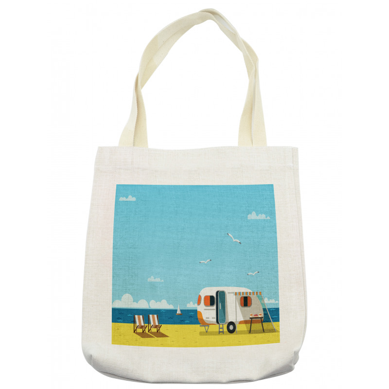 Coastline Clouds Scenery Tote Bag