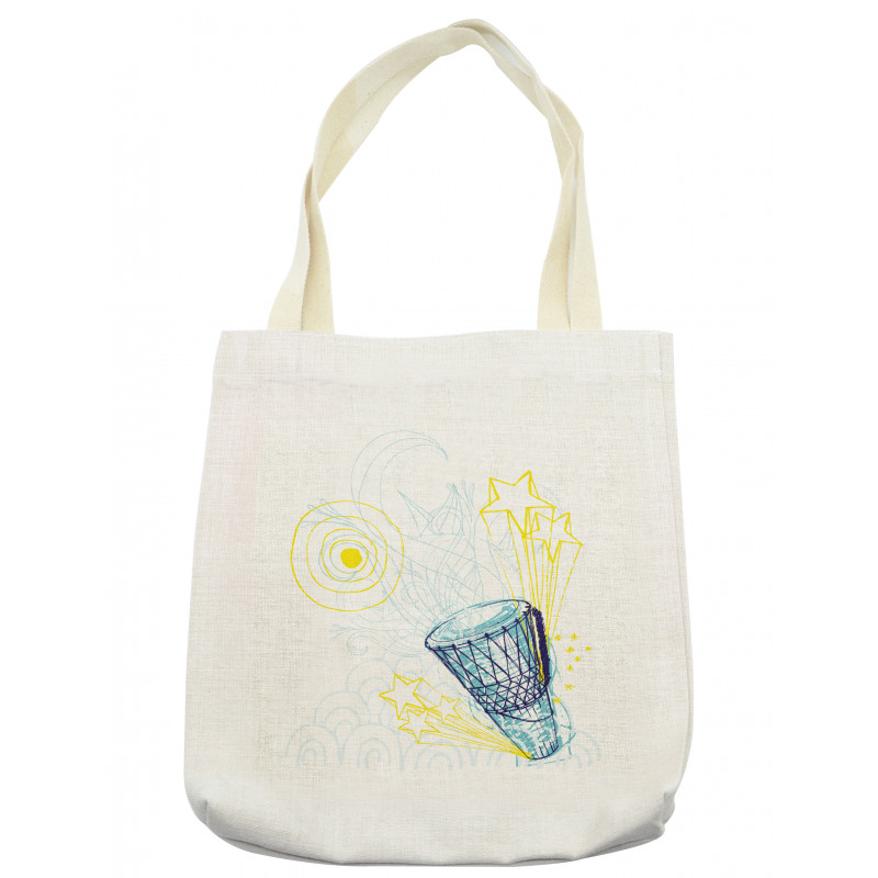 Yellow Indigo Blue Drawings Tote Bag