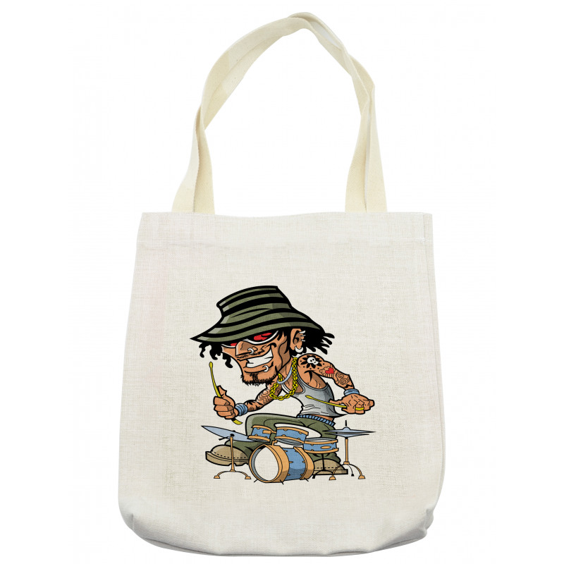 Wild Rock Musician Tattoos Tote Bag