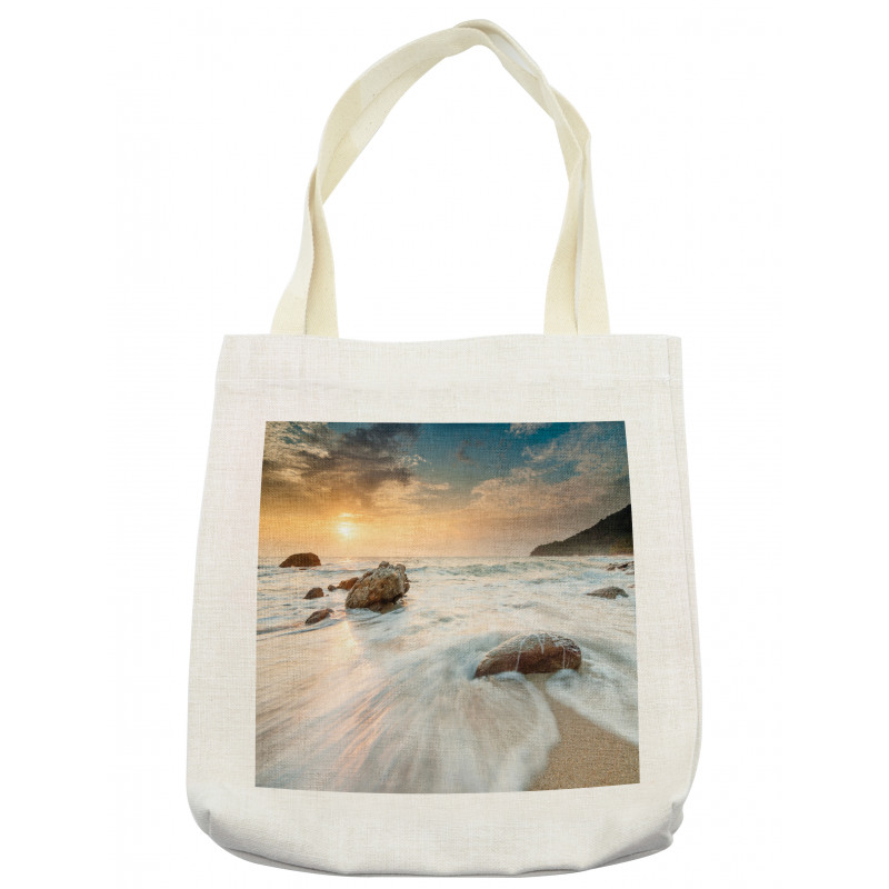 Beach and Horizon Sky Tote Bag