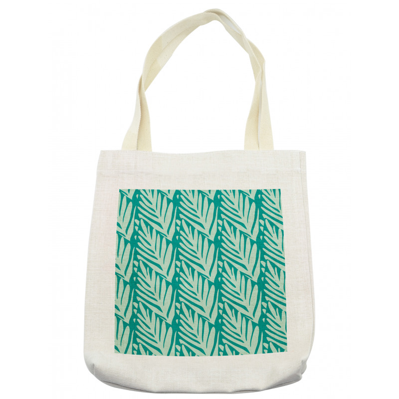 Vertical Monochrome Leaves Tote Bag