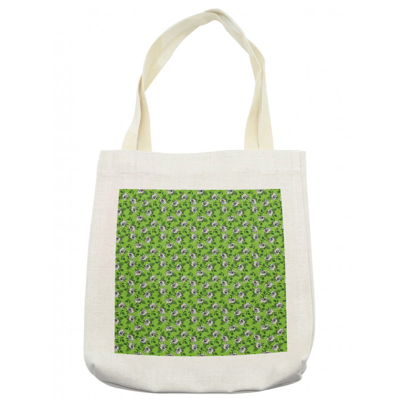 Exotic Graphic Flowers Leaves Tote Bag