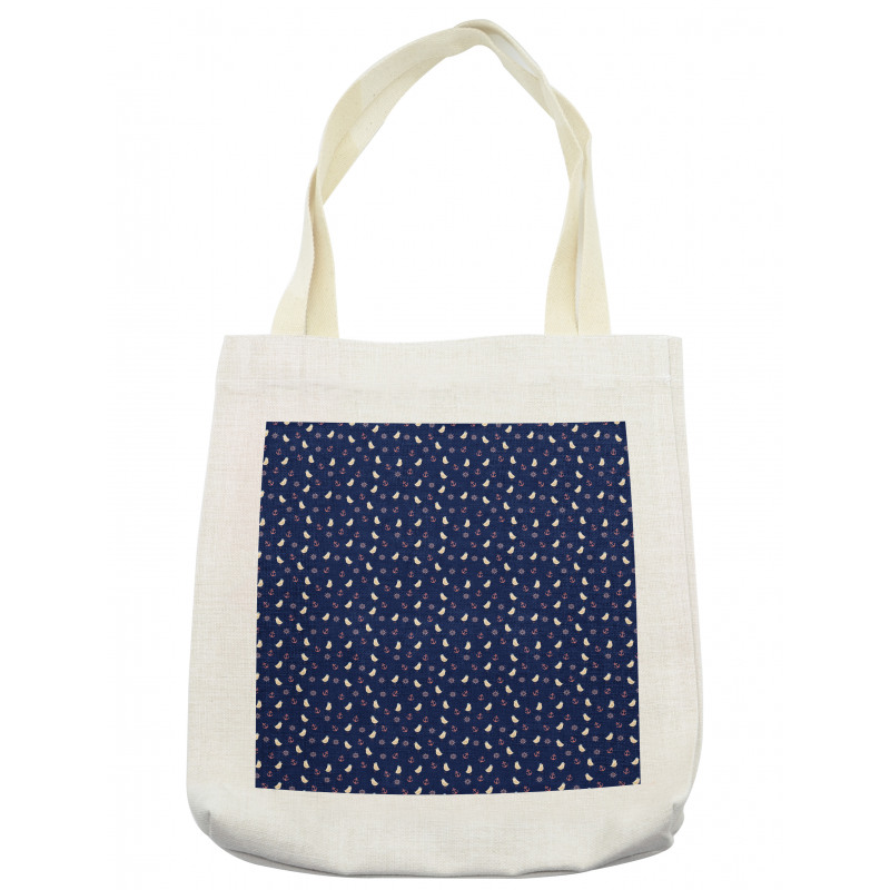 Birds in Marine Hats Tote Bag