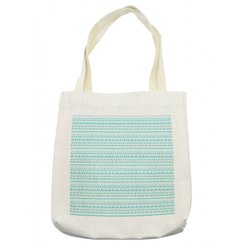 Sea Waves and Curves Tote Bag