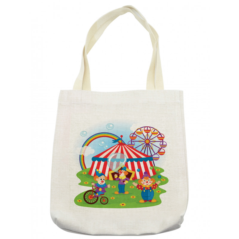 Fun Circus Scene Clowns Tote Bag