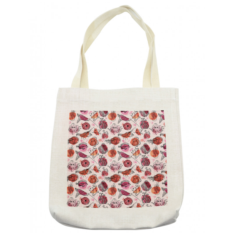 Ocean Creatures Blots Tote Bag