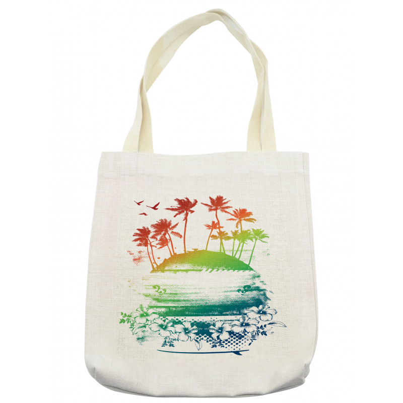 Grunge Summer Scenery Tote Bag